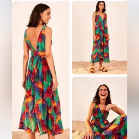 BNWT Farm Rio toucans midi dress, size medium - Picture 5 of 5